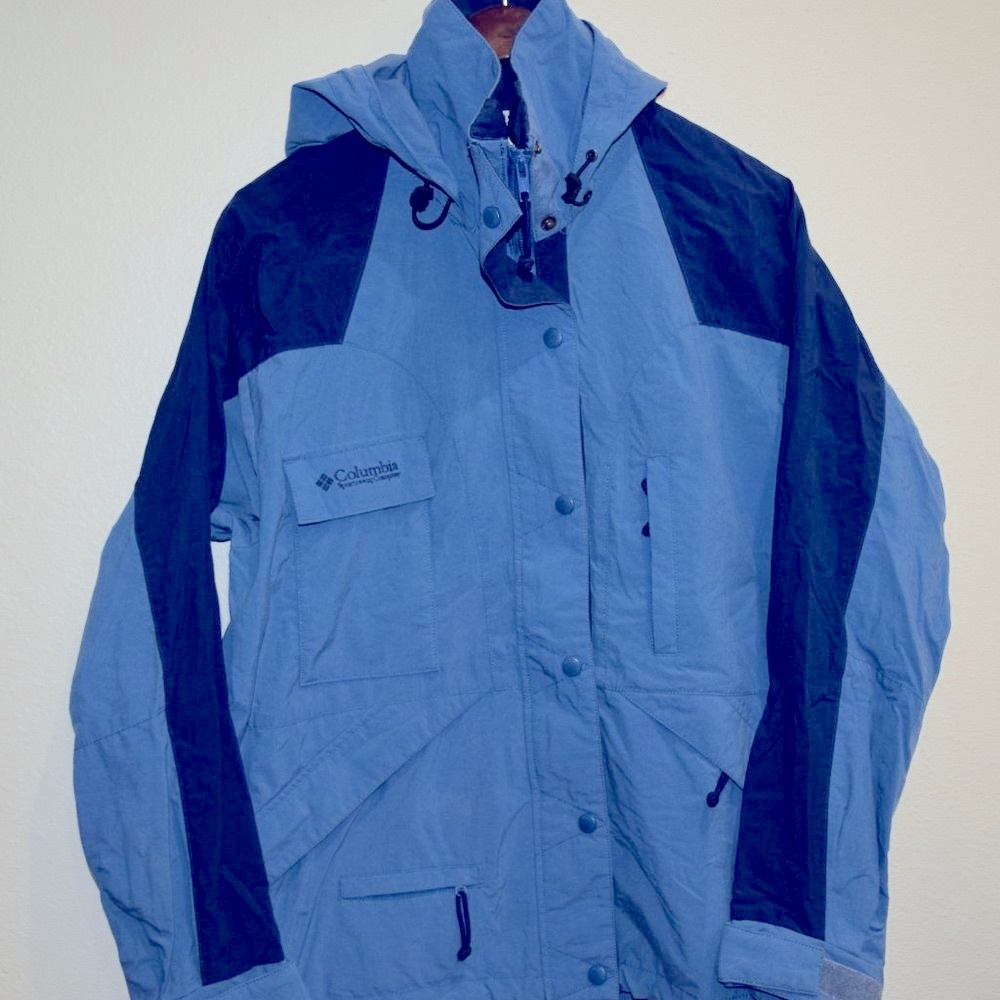 RARE LL Bean Columbia Collaboration Trekker Hooded Zip Jacket Coat Windbreaker